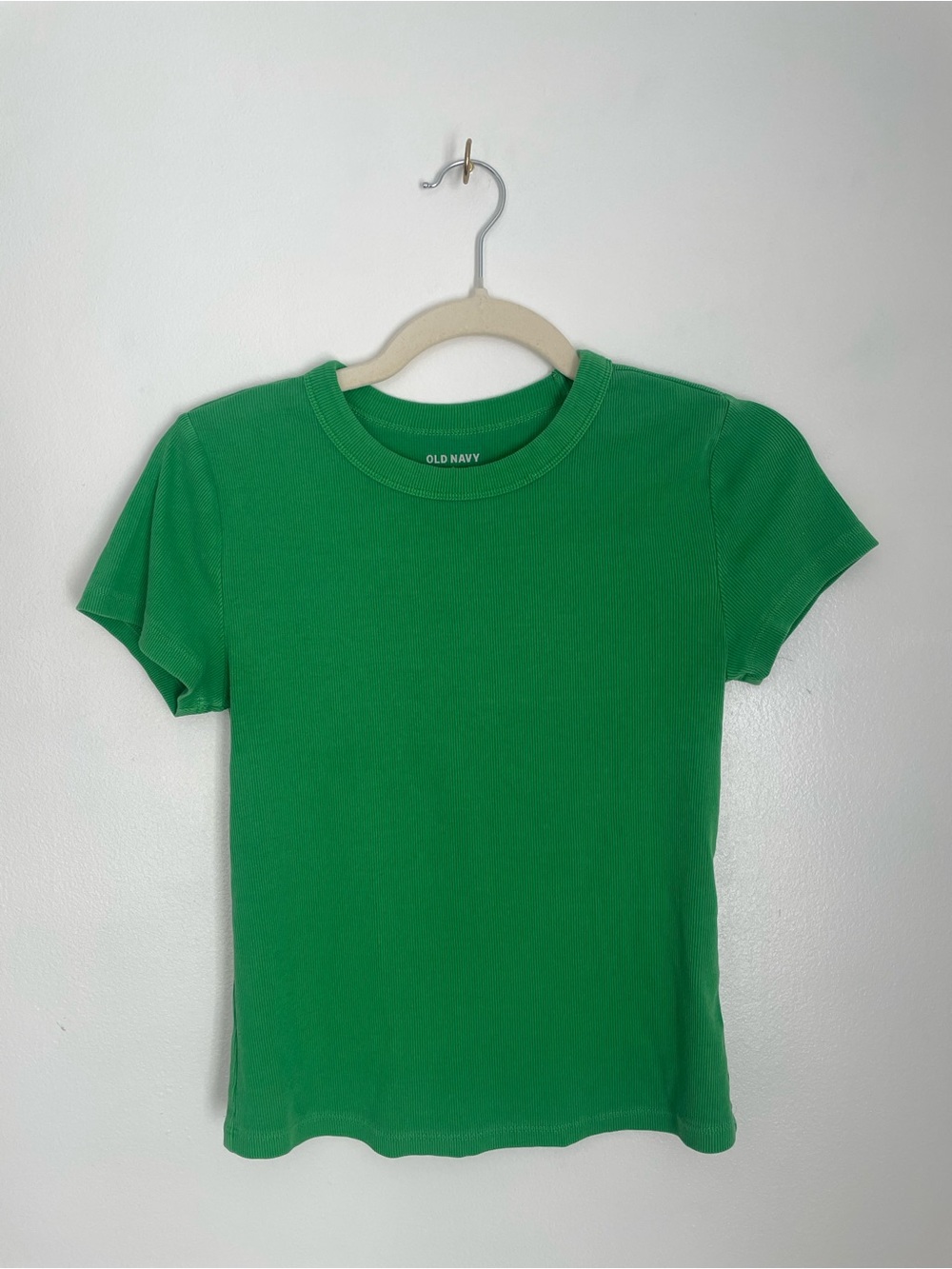 Old navy green fitted short sleeve shirt size small